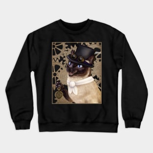 Steampunk Siamese Crewneck Sweatshirt